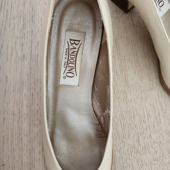 Vintage 90s Bandolino cream heels size 8 narrow - Picture 11 of 13